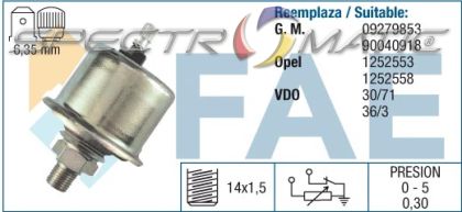 14560 oil pressure switch TR /7.0617/ и /7.0618/