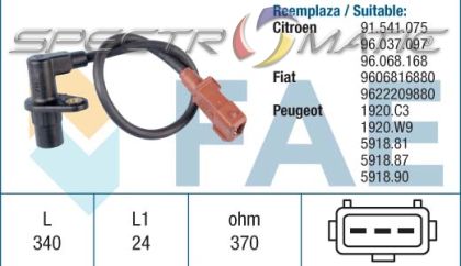 18758 /79033/ sensor CITROEN AX BERLINGO BX 1920.C3 1920.W9