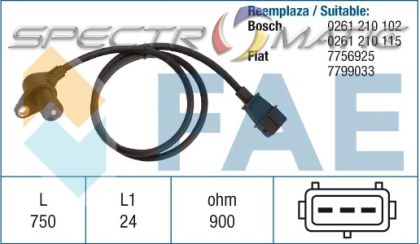 18788 /79058/ sensor FIAT TEMPRA TIPO HYUNDAI TERRACAN LANCIA DEDRA DELTA 0261210102 0261210115