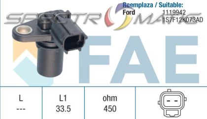 18930 /79088/ sensor FORD C-MAX FIESTA FOCUS GALAXY MAVERICK MONDEO S-MAX MAZDA 3 5 6 1S7F12K073AD