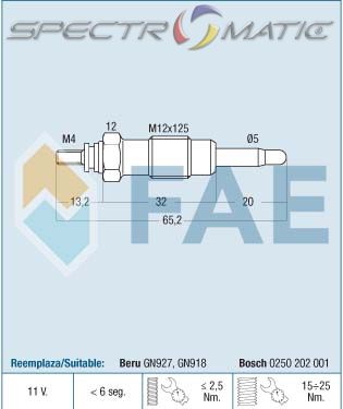 74142 - glow plug  GN927 GN918 0100226190 0250202001