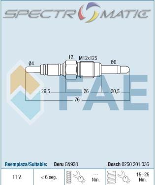 74148 - glow plug GN928 0100226199 0250201036