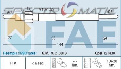 74195 - glow plug 0100226497 GN104  0 250 202 137  0250202137  GM 97210818  OPEL 1214301