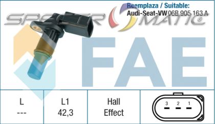 19067 /79176/ sensor AUDI A3 A4 SEAT ALTEA VW BORA CADDY CADDY 5 6 06B905163A