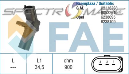 18942 /79093/ sensor OPEL AGILA ASTRA G H COMBO CORSA B C D MERIVA SIGNUM 0261210151