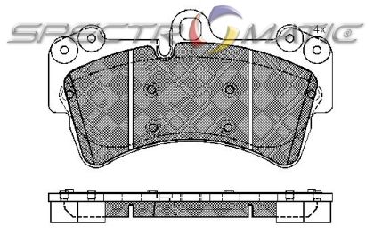 7L0 698 151 J - brake pad set Audi Q7 Porsche Cayenne (955) VW Touareg (7LA, 7L6, 7L7) 7L0698151J