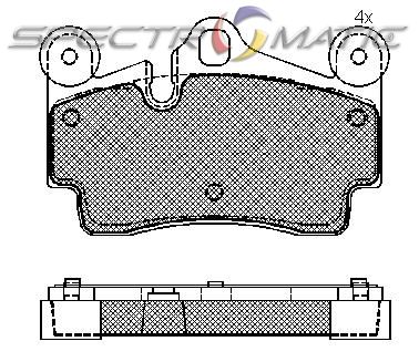 7L0 698 451 - brake pad set Audi Q7, Porsche Cayenne (955), VW Touareg (7LA, 7L6, 7L7) 7L0698451B