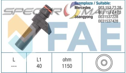 19060 /79188/ sensor DAEWOO MUSSO MERCEDES W168 W202 S202 R129 0031537428