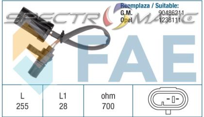 19063 /79191/ sensor OPEL ASTRA F G COMBO CORSA A B TIGRA 1238111