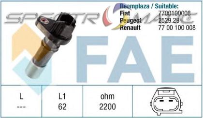 19162 /79224/ sensor CITROEN C1 PEUGEOT 107 SUBARU JUSTY TOYOTA AYGO IQ YARIS 9091905062