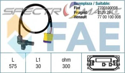 19070 /79223/  sensor CITROEN C3 C4 C5 PEUGEOT 206 307 407 806 807 7700100008