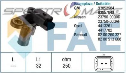 19122 /79249/ sensor NISSAN PRIMASTAR OPEL VIVARO RENAULT LAGUNA MEGANE 8200260327 