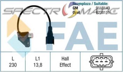 18934 /79229/ sensor OPEL OMEGA B SIGNUM VECTRA B C 9118140