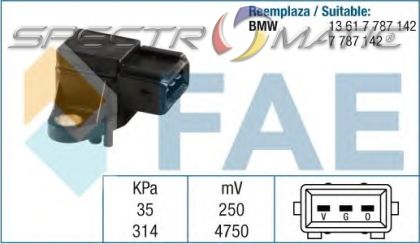 16844 /15028 FAE/ MAP sensor BMW E81 E87 E46 E90 E46 E91 E60 E61 E65 E66 E67 E83 E53 13617787142