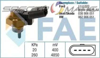 16815 /15030 FAE/ MAP sensor AUDI A2 A3 A4 A6 TT FORD GALAXY VW BORA GOLF 4 POLO 0281002177