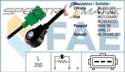 60102 knock sensor CITROEN C5 C6 C8 SYNERGIE XANTIA 0261231130