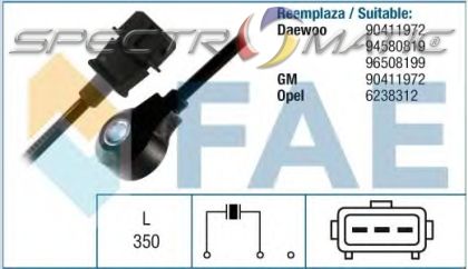 60130 knock sensor CHEVROLET SPARK DAEWOO MATIZ OPEL ASTRA F OMEGA B S103057001Z 90411972