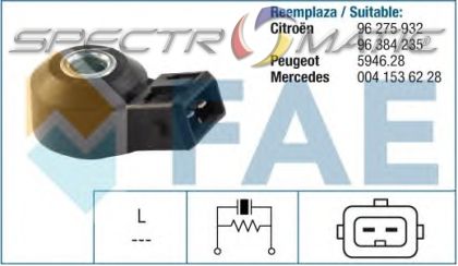 60159 knock sensor CITROEN BERLINGO C2 C3 PEUGEOT 206 306 PARTNER 0261231128