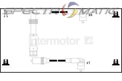 76184 ignition cable kit AUDI 100 80 A6 ACE 