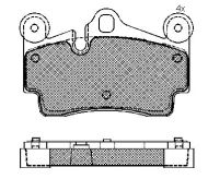 7L0 698 451 - brake pad set Audi Q7, Porsche Cayenne (955), VW Touareg (7LA, 7L6, 7L7) 7L0698451B